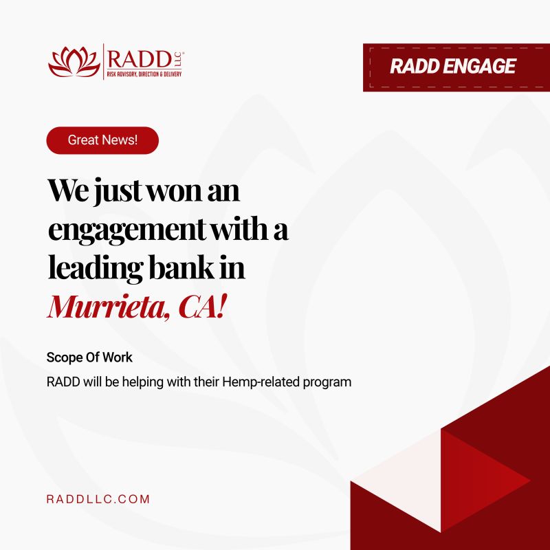Big News: RADDLLC Engaged with a Prominent Bank in Murrieta, CA!